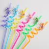 6/12pcs Unicorn Party Glitter Straws Reusable PVC Milk Juice Drinking Straw Kids Girls Birthday Party Decoration Favors Supplies