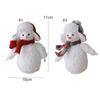2pcs Red White Plush Snowman Doll Soft Christmas Tree Decorations  New Year Ornaments