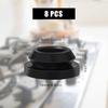 8pcs RV Stove Top Grommets, RV Stove Grommet Kit for Magic Chef and for Atwood Stove Grates Black Rubber Grommet for RV Stove-Effectively Reduce