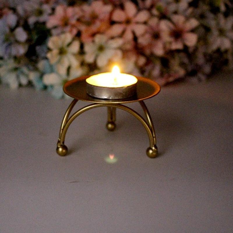 Železné černé pozlacené svícny pro domácí dekoraci svatebních večírků