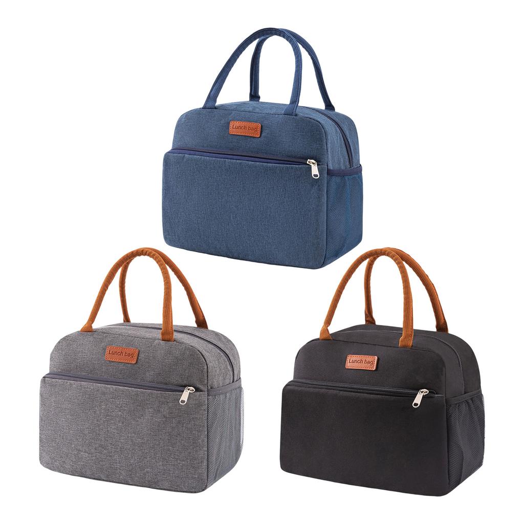 Insulated Lunch Bag For Students Large Capacity Thermal Tote With Waterproof Oxford Fabric Perfect For School Picnics And Outdoor Activities