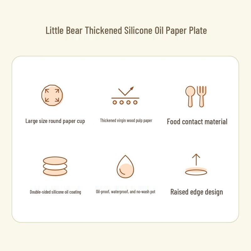 

Bear 16.5cm Round Air Fryer & Baking Paper Liners