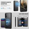 For Samsung Galaxy A36 5G Magnetic Case JEEHOOD J10 Leather Back Phone Cover with Detachable Card Holder Kickstand