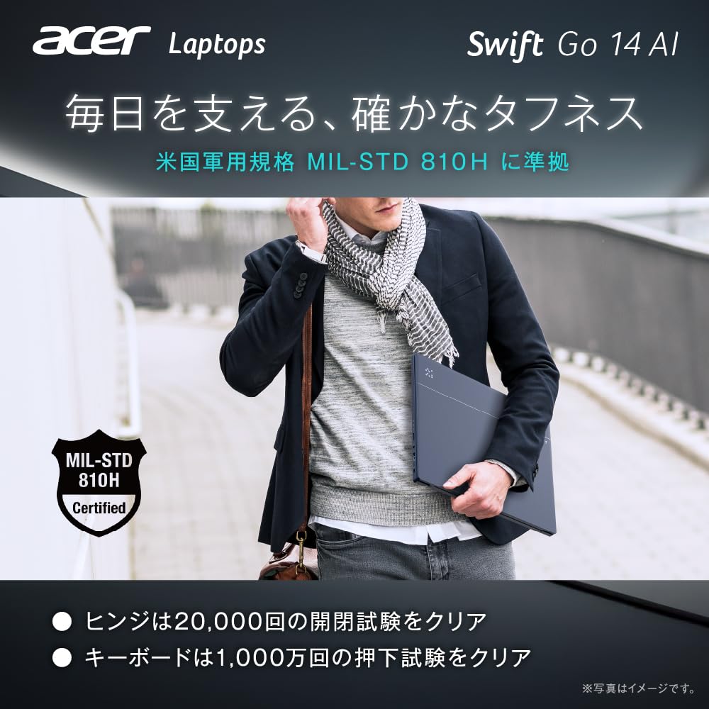 Acer Swift Go 14 AI Intel Core Ultra 9 OLED Glossy WUXGA 32GB 1TB Battery Slim and IR Japanese Steam Laptop, Display, DCI-P3 100% 1610 Resolution,