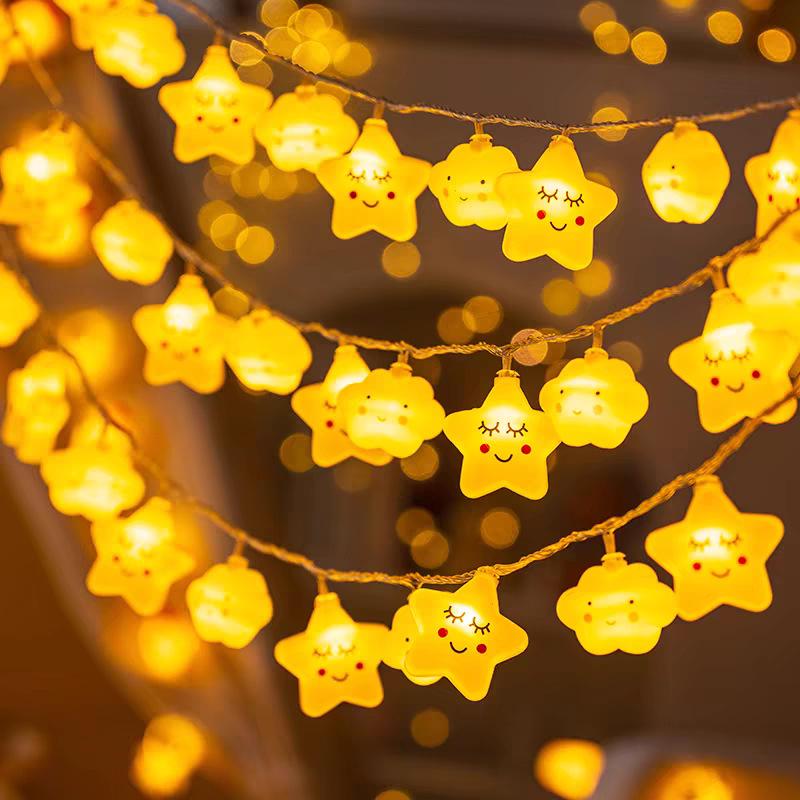 LED Star String Lights for Children's Rooms and Birthday Decorations