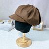 25 Early autumn new quality modern retro black personalized octagonal hat women's British soft-brimmed newsboy hat tide