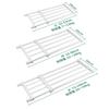 NAKO Tension Shelf, Strong, Non-Slip Tension Rod, Shelf Storage (White, 30cm Depth, 73-130cm Width)