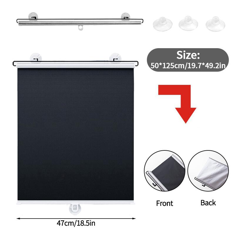 Einziehbares Sonnenschutz-Rollo Sonnenschutz-Jalousien Verdunkelungsvorhänge für Wohnzimmer Autofenster Isolierung Rollladen