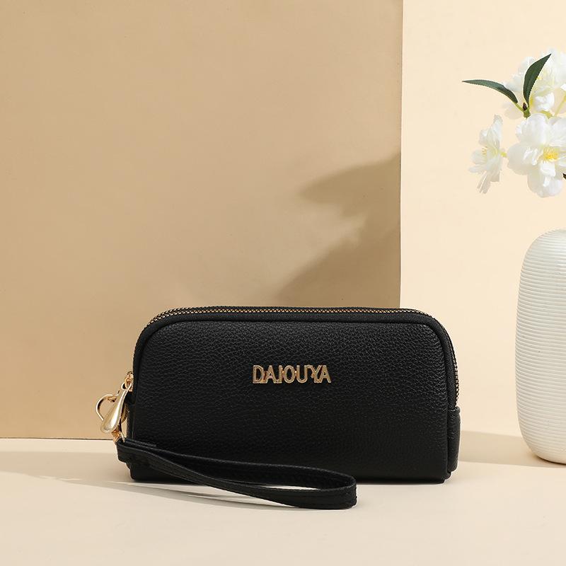 

New trendy hand wallet lychee pattern casual hand bag change bag чёрный