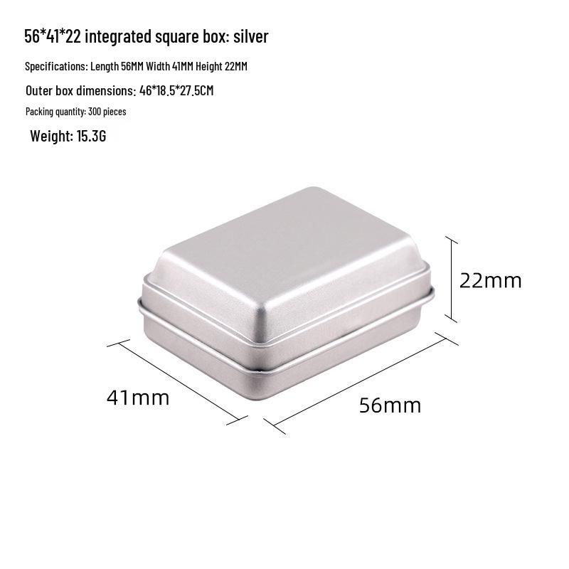 Personalized Rectangular Metal Tin Box with Hinged Lid and Custom Logo