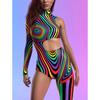 Women 3D Digital Printing Halloween Cosplay Tights Jumpsuit Adult One-piece Carnival Party Stage Show Dance Costume Outfit