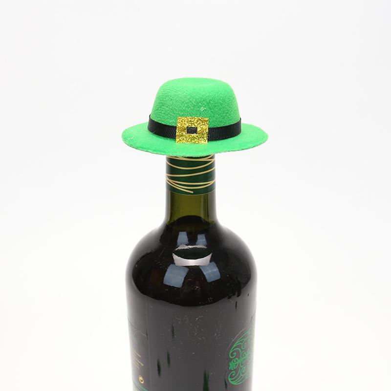 Green wine bottle cap, green wine bottle body bow lace decoration, party scene decoration props, exquisite and unique, adding festive party atmosphere