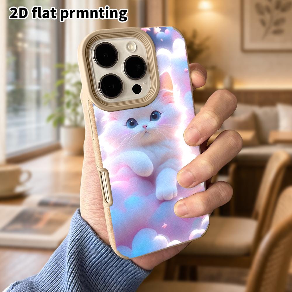Phone Case: Lambskin 2D Flat Samsung Galaxy A34 A35 M05 M06 S20 S22 S21 FE Plus 5G Protective Case, Cloud Cat, Christmas and Halloween Gift