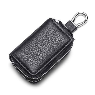 [YOREMEI] Key Case for Men, PU Leather, Double Zipper Car