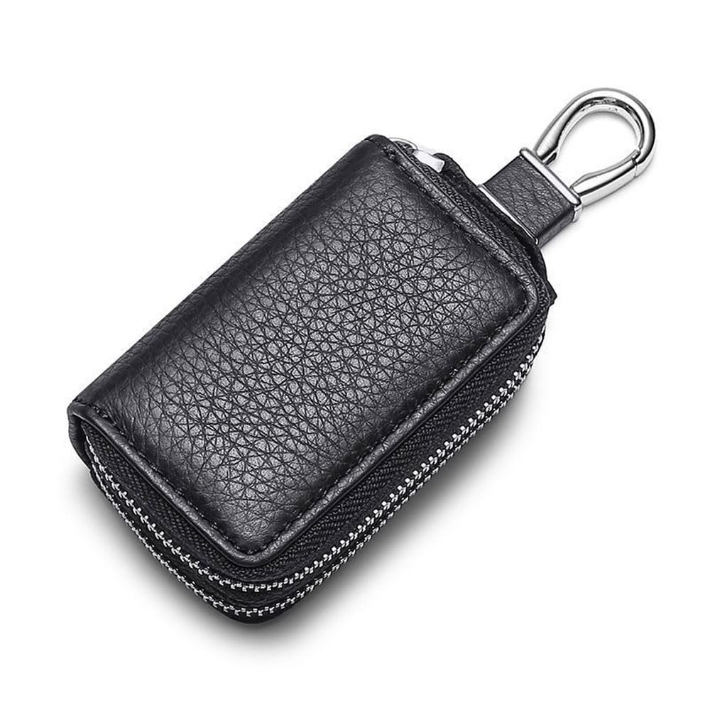 

[YOREMEI] Key Case for Men, PU Leather, Double Zipper Car