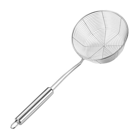 

Stainless Steel Deep Skimmer with Wire Mesh Heavy-Duty Slotted Spoon for Frying Dumplings Noodles Rust-Proof Dishwasher Safe Essential Kitchen Tool XS