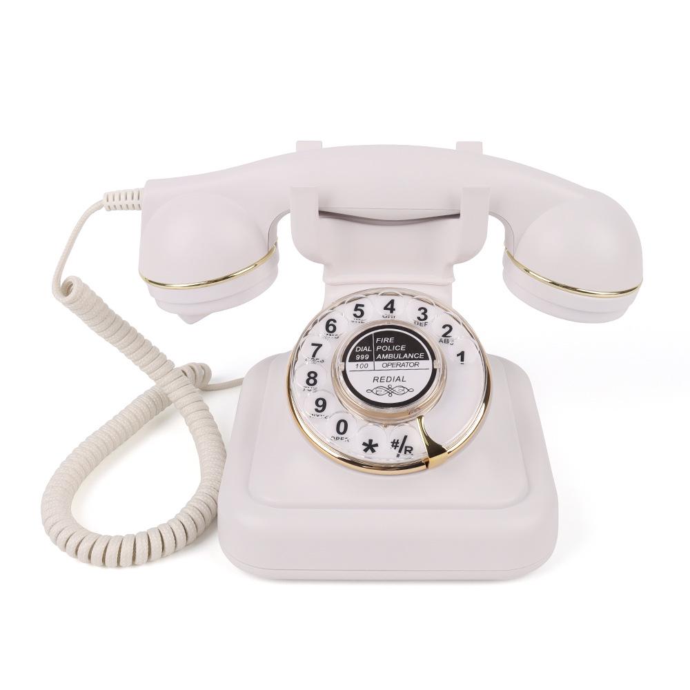Vintage Rotary Landline Phone: Antique Retro Telephone for Home or Hotel
