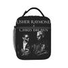 Chris Brown Ushers R&B 2026 Insulated Lunch Bags for Picnic Portable Food Bag Container Men Women Thermal Cooler Lunch Boxes