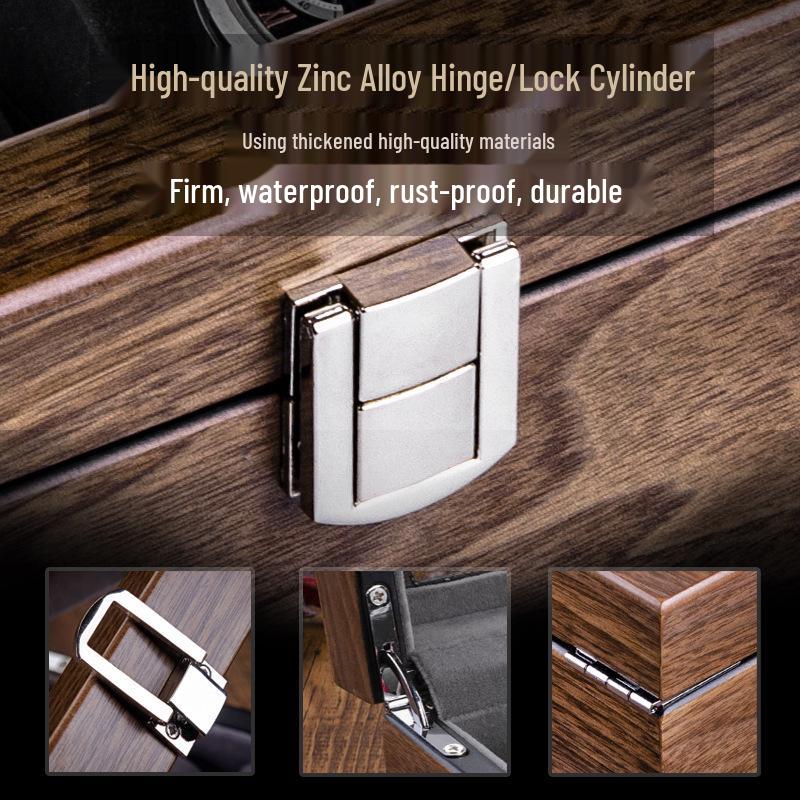 Walnut Wood Watch and Jewelry Organizer Box - Storage for Wristwatches, Bracelets, and More