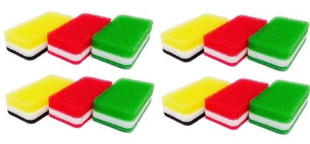 Duskin Kitchen Antibacterial Pack of S X 4 Sets Sponge, Type, 3,