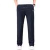 JEEP Ice Silk Pants for Men, Summer Lightweight Breathable Quick-Dry Casual Sports Trousers, Straight-Leg Long Pants for Men, Navy Blue, XL