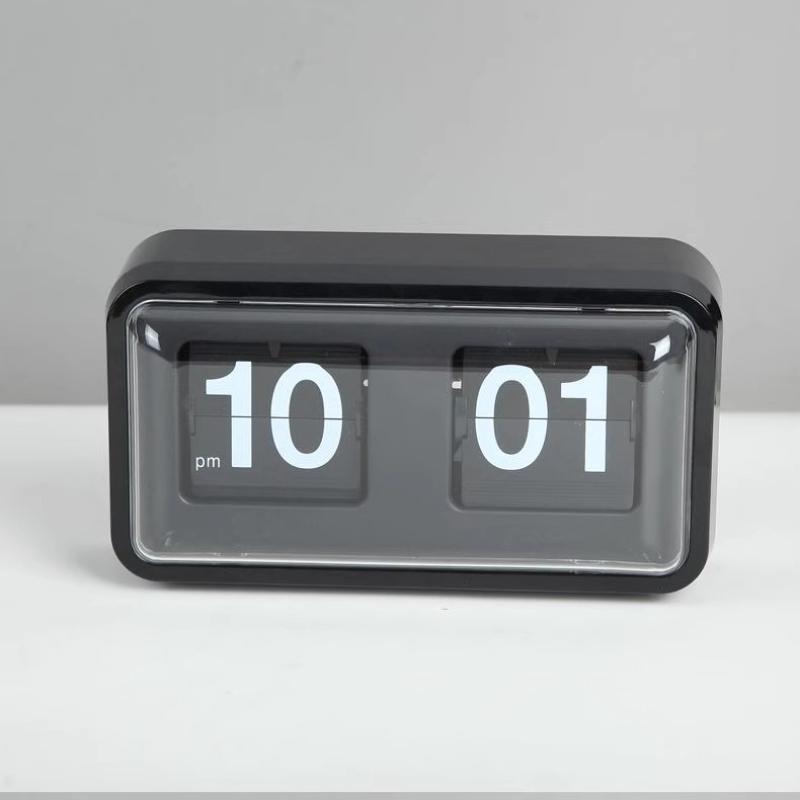 Retro Flip Table Clock Digital Desk Watch Silent Living Room Tabletop Clocks Aesthetic Luxury Desktop Watches Tables Decoration