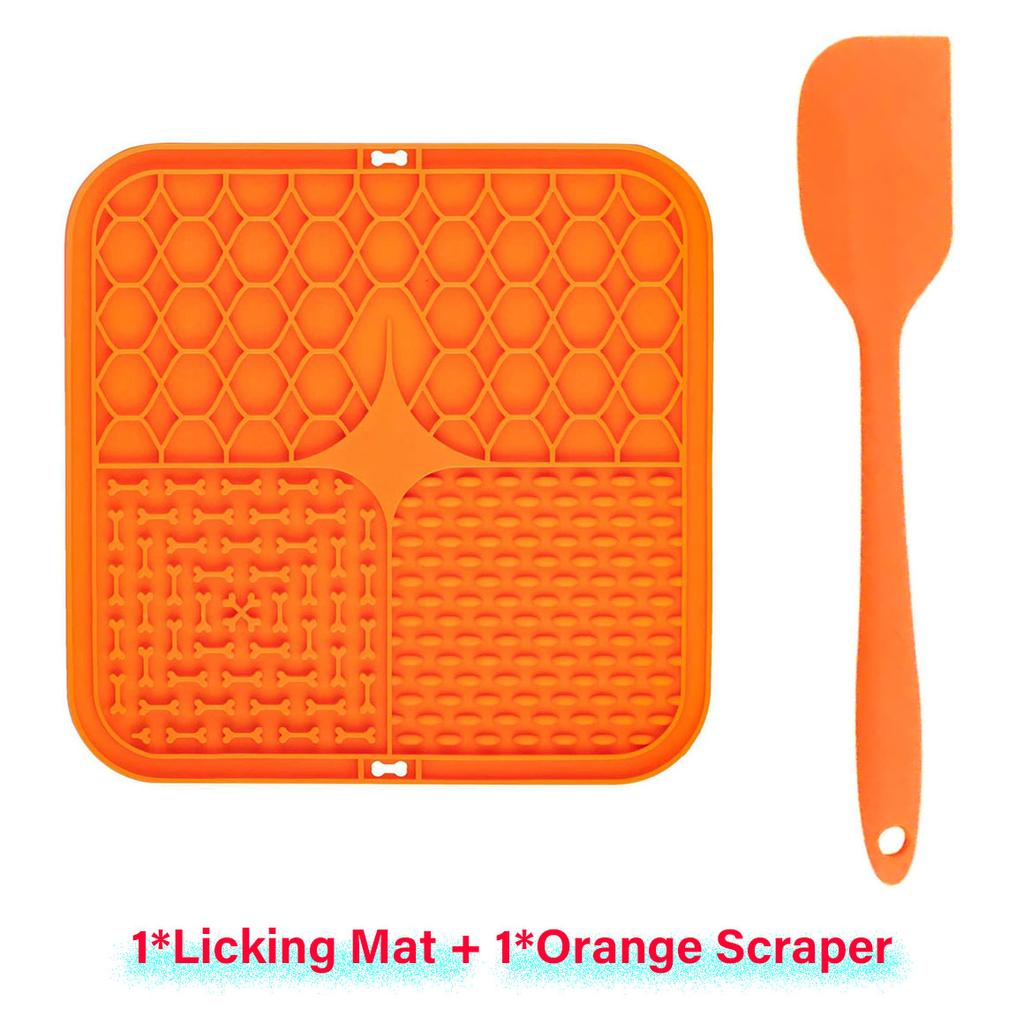 SW Pet Licking Pad Dog Cat Lick Silicone Mat Pet Slow Food Plate Feeding Bowl for Sucker Foods Training Dogs Bathing Distraction