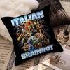 I-ITALIANS B-Brainrot Creative Animal Maple Design Cushion Cover Happy Autumn Harvest Decor Holiday Decorati Pillow Cover
