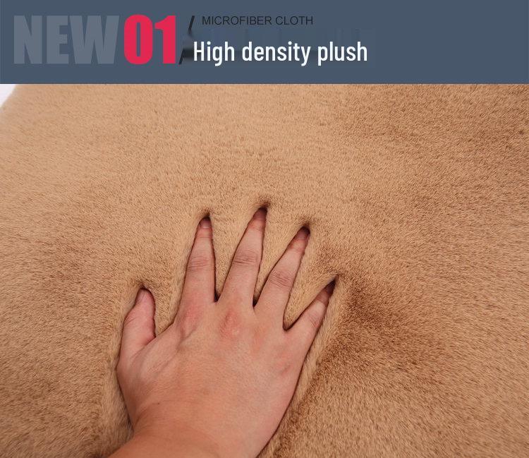 Rabbit Plush Winter Car Seat Cushion - Thick, Warm, No-Backrest, Universal Three-Piece Set