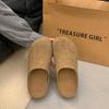 Fashion Flats Mules Shoes Women Suede Slingback Slippers Fashion Sandals New Outdoor Beach Dress Slides Casual Cozy Female Zapatillas