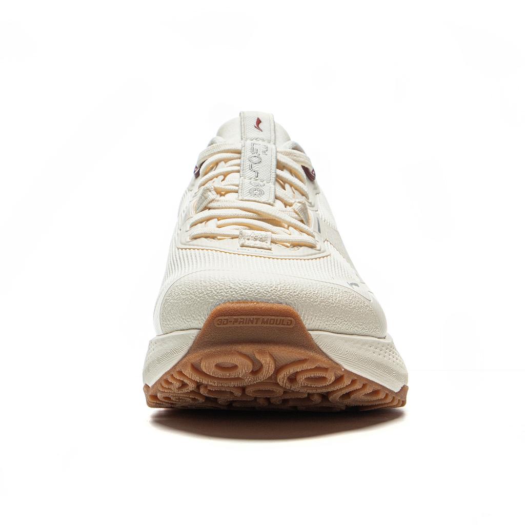 Li Ning SOFT PLUS Cushioning Slip Resistant Abrasion Resistant Height Increasing Low top Casual Shoes Women's Ecru AGLV004-1