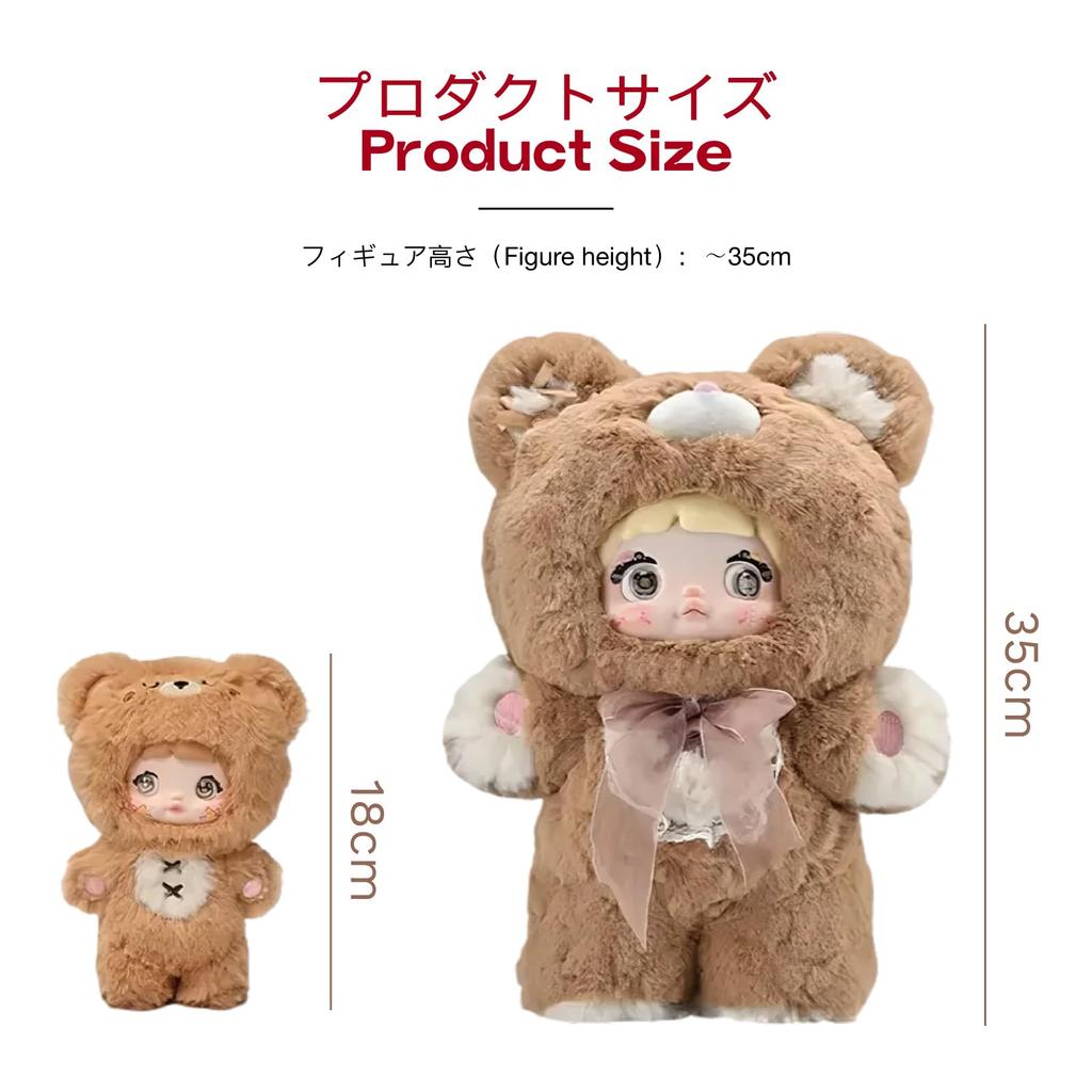 TOP TOY x Nommi Bear Series Plush Toy Gachapon Blind Box Figure Plastic Model Premium Soft Vinyl Toy Birthday Gift Original Character Christmas Gift