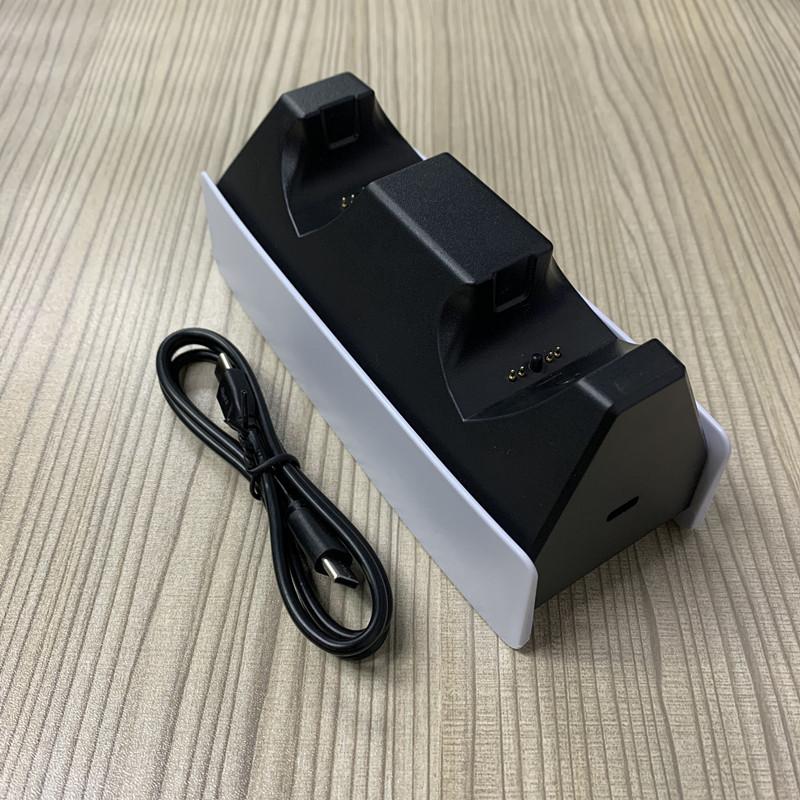 PS5 Controller Charging Station Dock with AI, Smart LED Indicator, Safety Chip Protection, Type C USB Port Dual Sense Controller