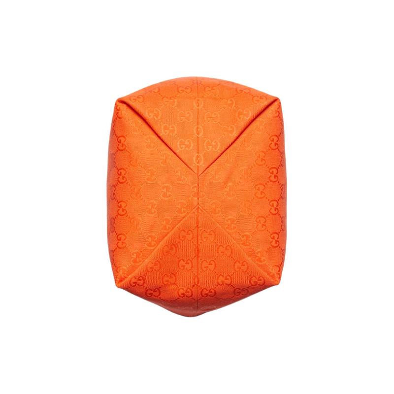 Gucci shoulder bag Summer breath solid color versatile GG canvas Tote Tote shopping handbag small size men and women same style couple model orange