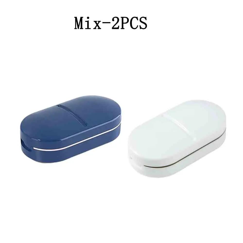 Compact Portable Pill Cutter Integrating Storage Box Adjustable Pill Splitting Crushing Function and Durable Steel Cutting Blade