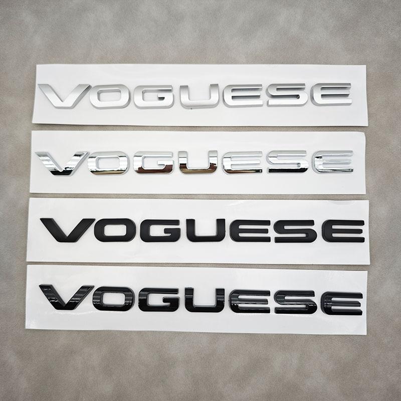 1 szt. 3D ABS Litery Logo VOGUESE Naklejki na Tylny Bagażnik Samochodu Odznaka do Range Rover Executive Wydłużona Edycja Akcesoria