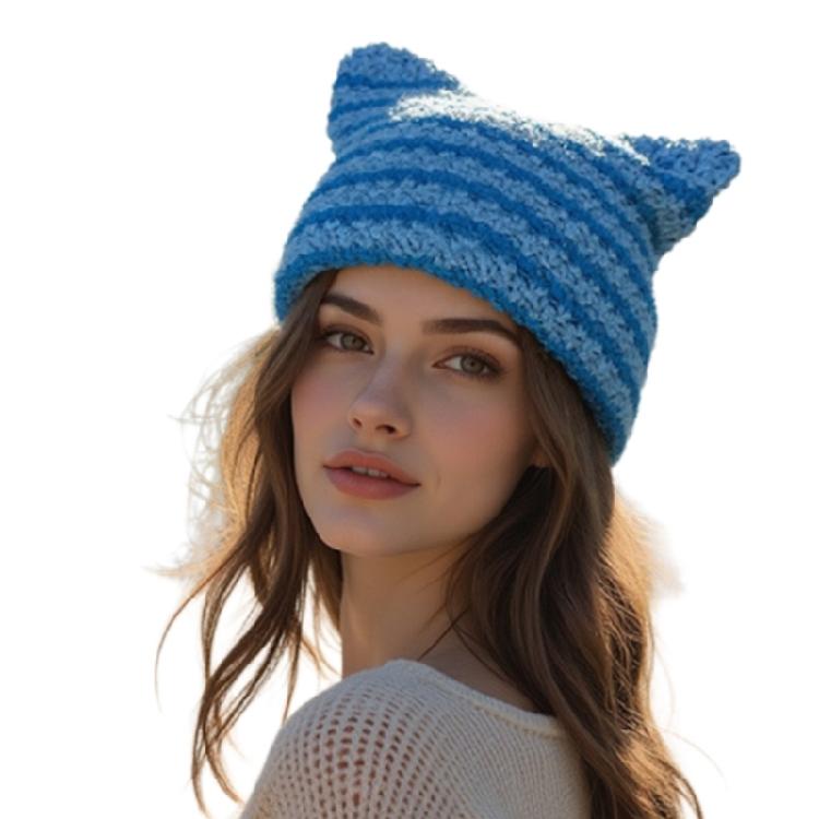 Einzigartige gestrickte Teufelshüte Minimalistische tragbare Hüte Atmungsaktive modische Hüte für Freizeit-Outfits und Treffen