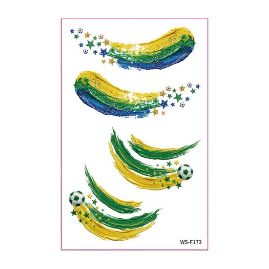 

Waterproof Tattoo Stickers Sweatproof Temporary Tattoos for Club Events Parties Football Fans Makeup Face Stickers C