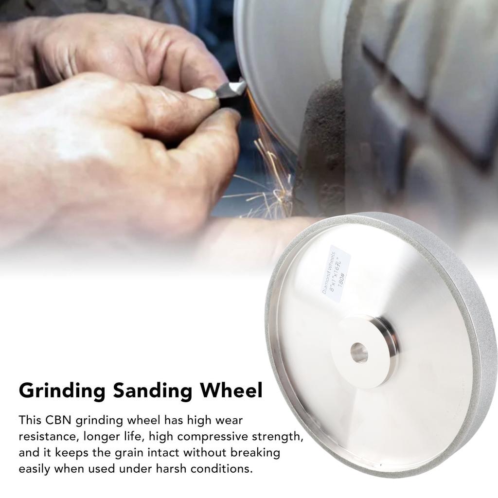 8 Inch CBN Grinding Wheel Electroplated Diamond Grinding Sanding Wheel for Flat Shape Grinder