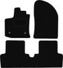 Schwarze Samt-Fußmatten für: Dacia Lodgy Minivan (2012-)