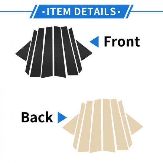 8 Pcs Door Pillar Window Trim for Hyundai Tucson 2016-2018