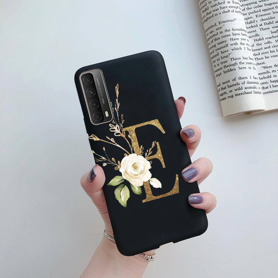 Fashion Flower Letters Shockproof Case For Huawei P Smart 2021 TPU Soft Cover For Huawei Y7A 2020 Y 7A Y7 A Phone Cases 6.67"