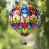 Hot Air Balloon Decoration 2D Flat Acrylic Pendant Colorful Hot Air