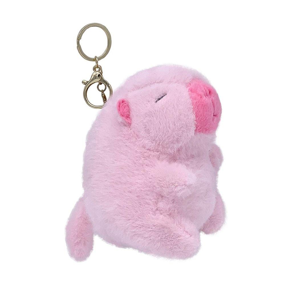 Plush Wagging Tail Capybara Doll Cute Fluffty Animal Doll Creative Cartoon Capybara Doll  Kids Toy