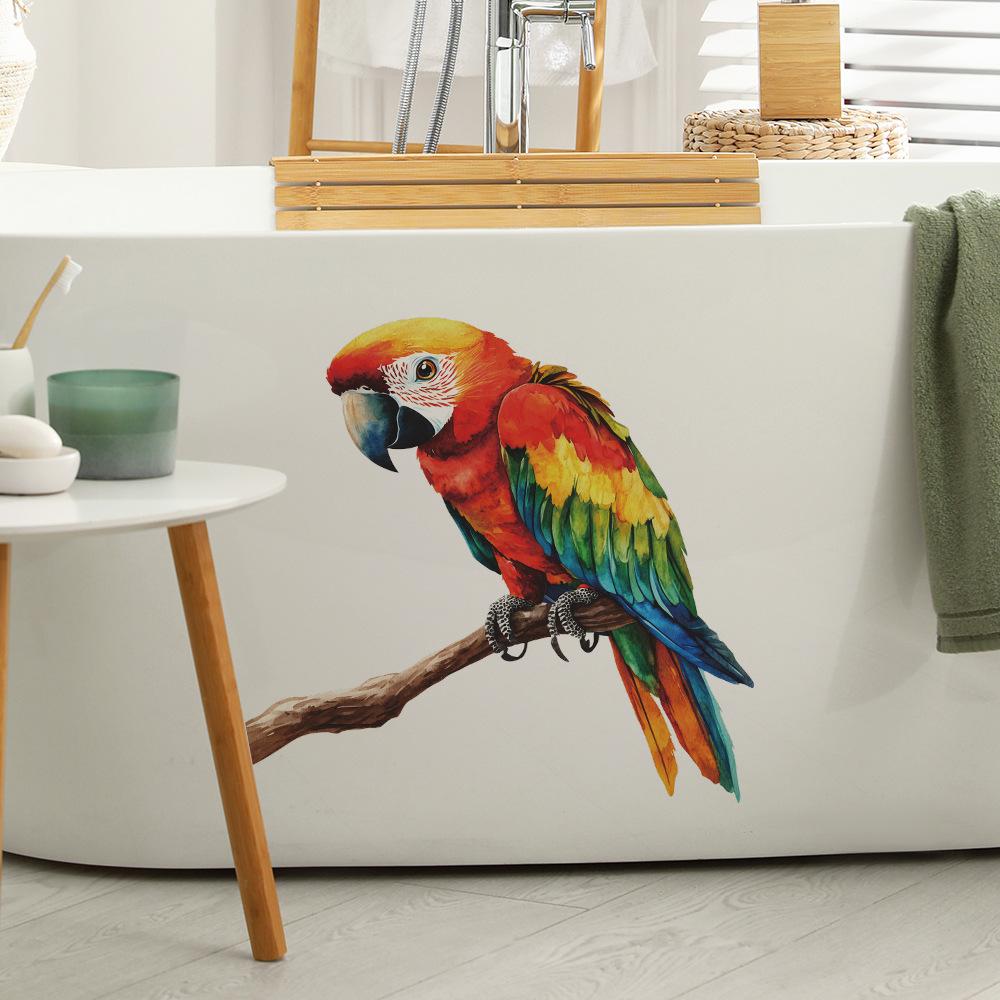 Colorful Parrot Bird Wall Stickers Room Decor Home Bedroom Wall Decals Living Room Bathroom Wall Stickers