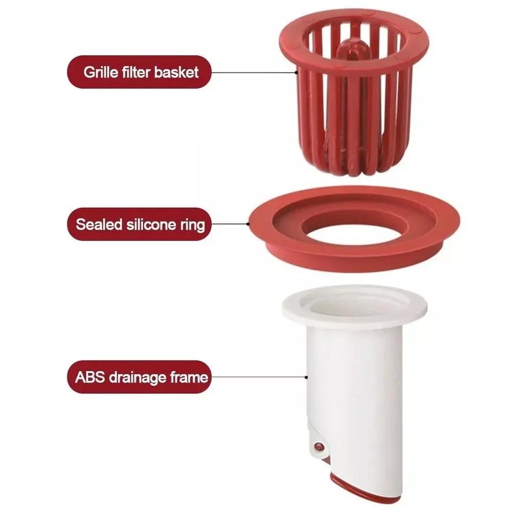 Floor Drain Core Fast Drainage Floor Drain Core Sewer Seal Floor Strainer Deodorant Anti-Odor Bathroom Toilet Sewer Shower Drain