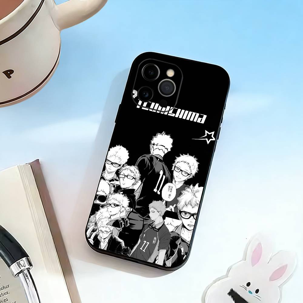 

T-Tsukishima K-Kei Phone Case For iPhone 17,16,15,14,13,12,11 Plus,Pro Max,XS,Soft Silicone Black Cover iPhone12PROMAX