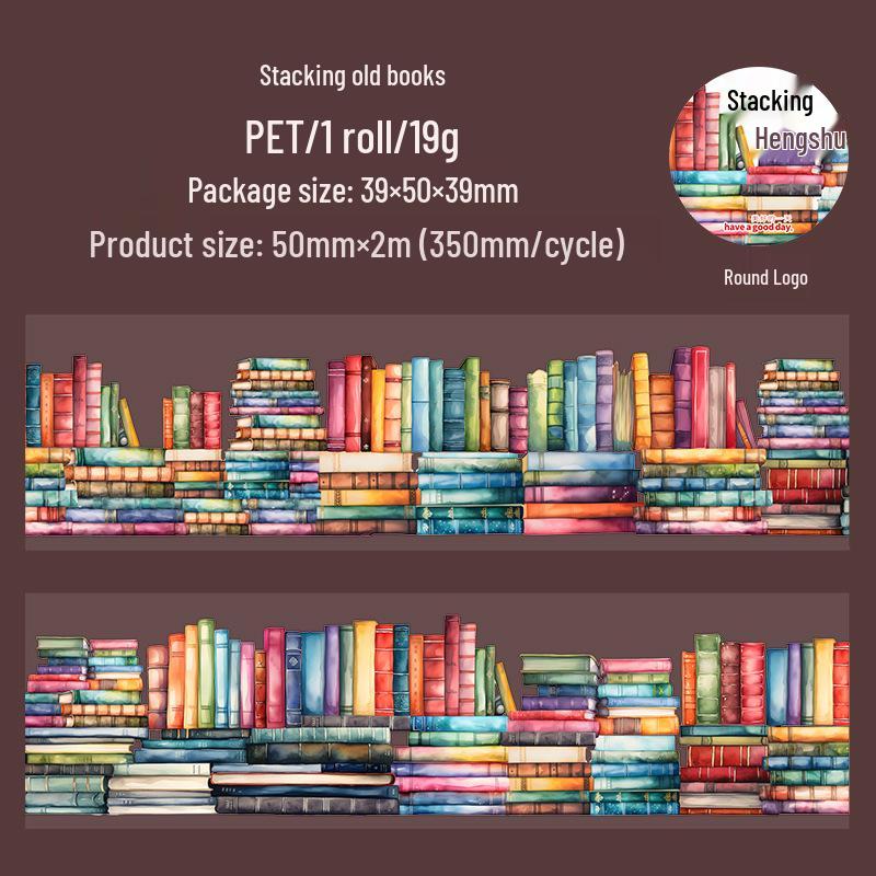 PET Tape: Sailing the Sea of Books Series - 6 Styles of Reading Scenery DIY Tape