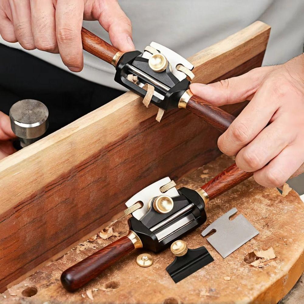Aluminum Alloy Mini Planer Tool Sharp Durable Hand Planer Flat Base Planer Precision Scraper Adjustable Planer Graining