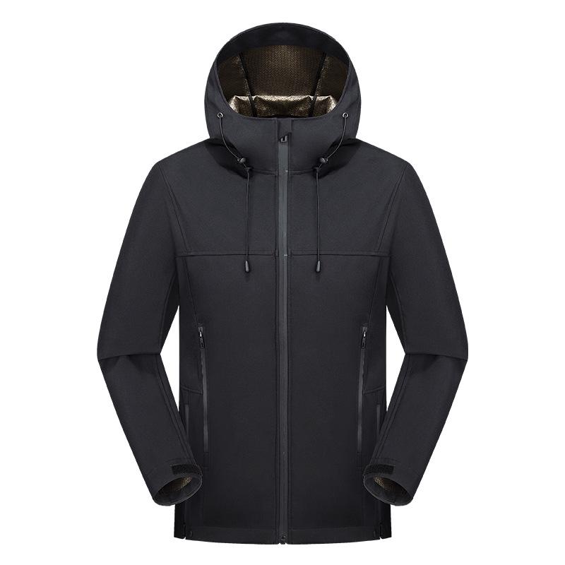 Unisex Water-Repellent Softshell Jacket with Graphene Lining – Lightweight Hooded Mountaineering Coat